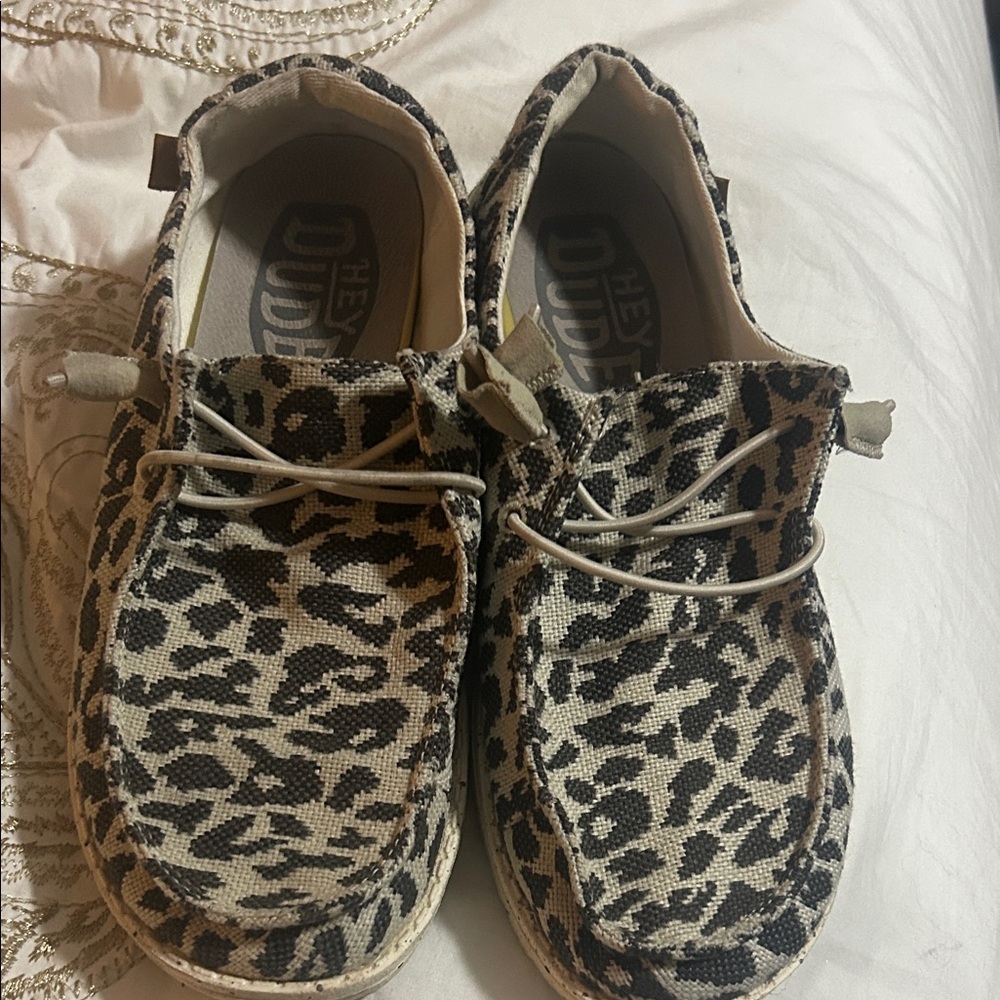 Leopard Print Womens Hey Dudes Shoes
